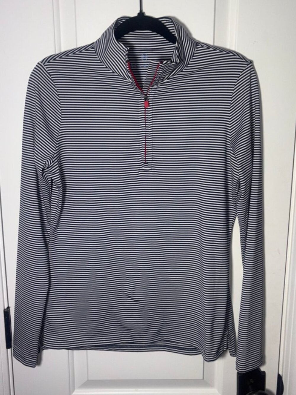 Women's Renwick Golf Performance Striped Quarter-Zip Pullover Athleisure Prep S